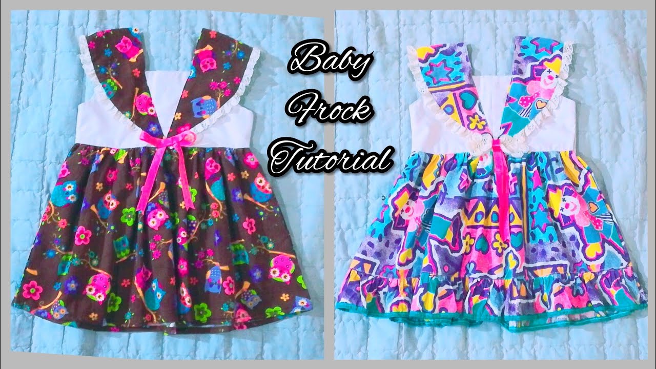 Baby frock designing with old clothes (Step by Step)