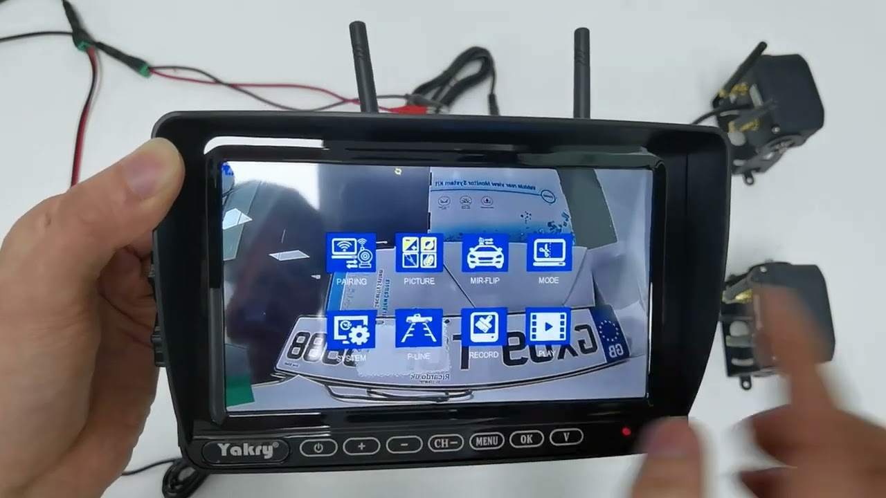 Yakry Y27/Y28 7 Inch Monitor Digital Wireless Backup Camera Operation Video