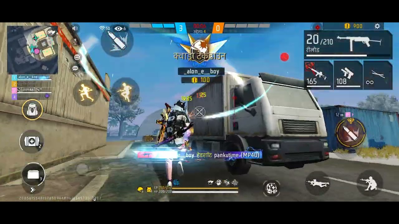 FREE FIRE MAX CS RANK GAME PLAY 1V4 3 TIME