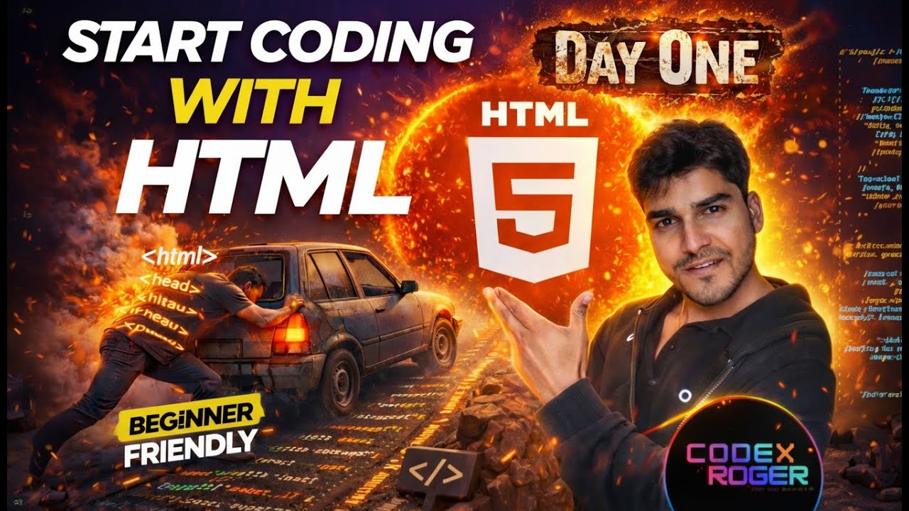 Learn HTML in 2026 🚀 | Day 1 Complete Beginner to Basic
