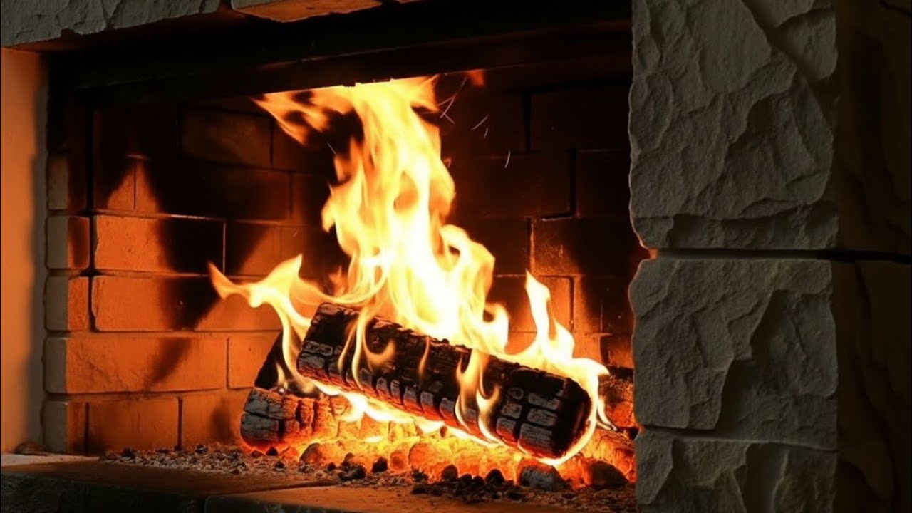 Golden Fireplace Glow 🔥 Crackling Fire Sounds for Cozy Night Ambience