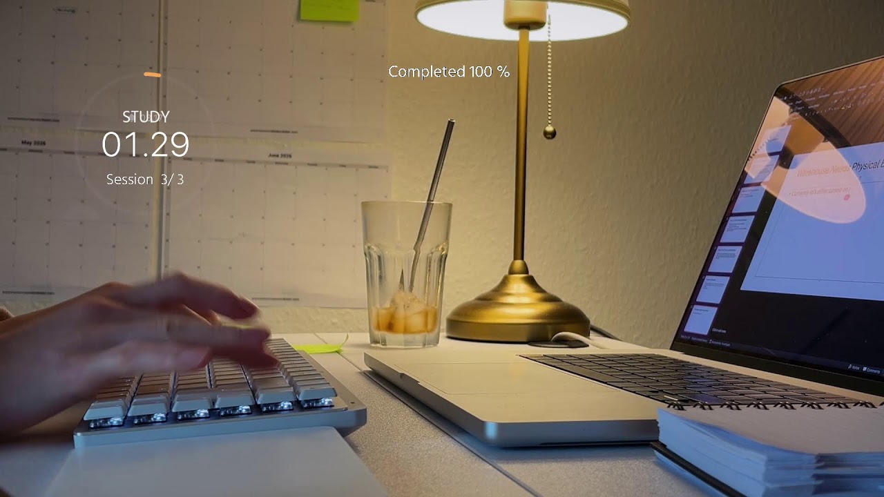 3 hour LIVE STUDY WITH ME | 50-10 POMODORO | Keyboard Typing Sounds ASRM