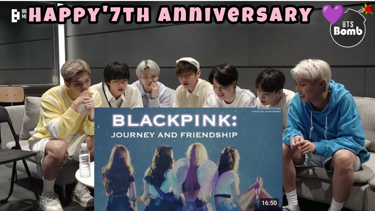 BTS Reaction to Blackpink '7th' Anniversary Special 💕💕 [Fanmade 💜]