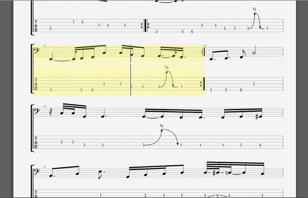 Alice In Chains   Down In A Hole Bass guitar tablature