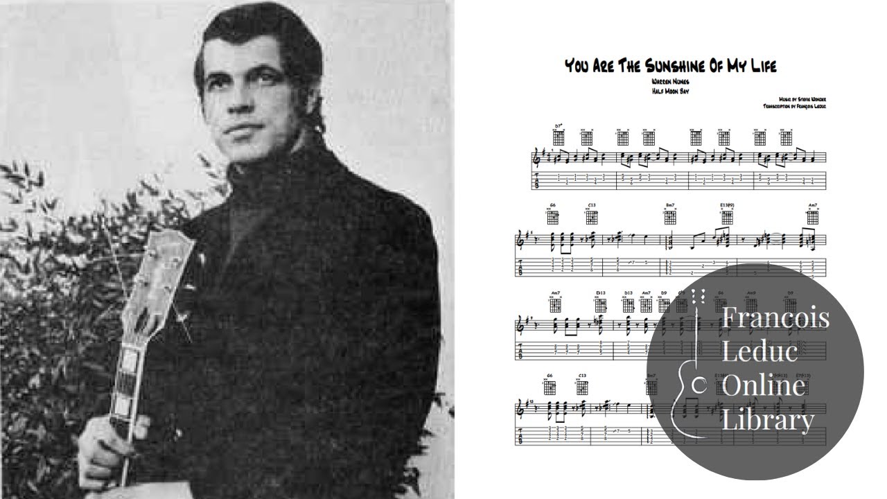 You Are The Sunshine Of My Life - Warren Nunes (Transcription)