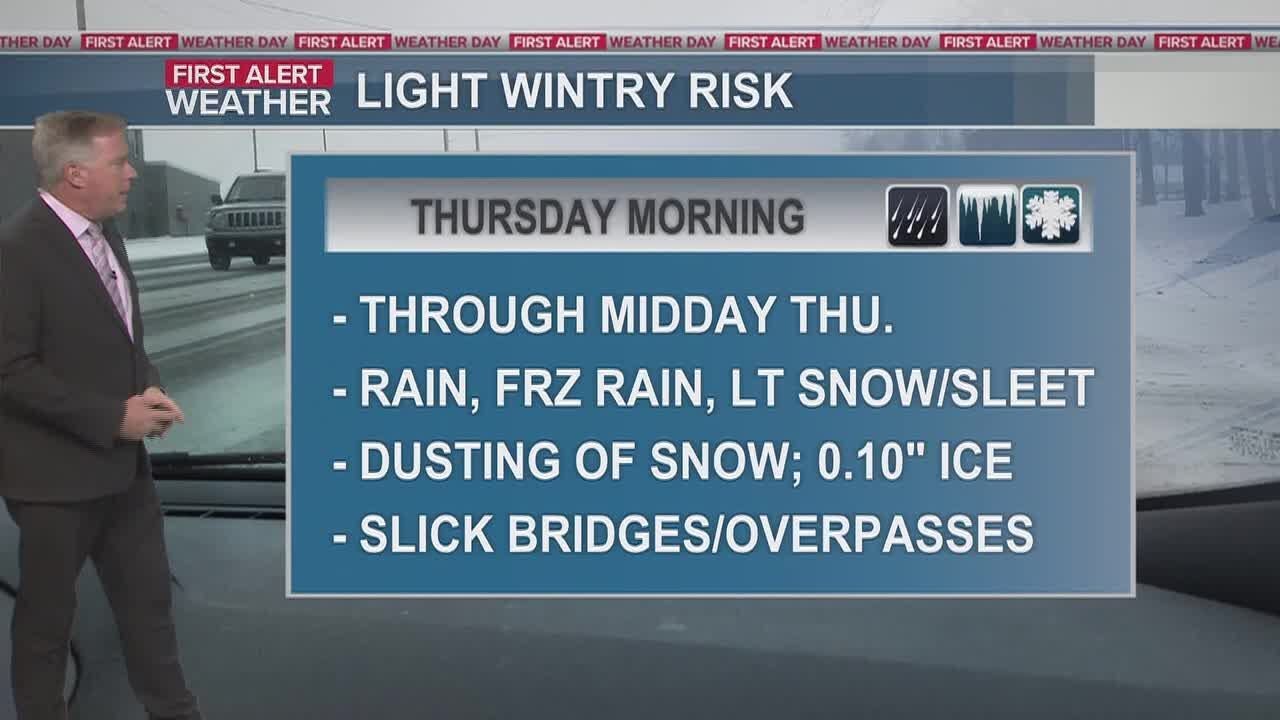 Watch for Slick Spots Thursday Morning
