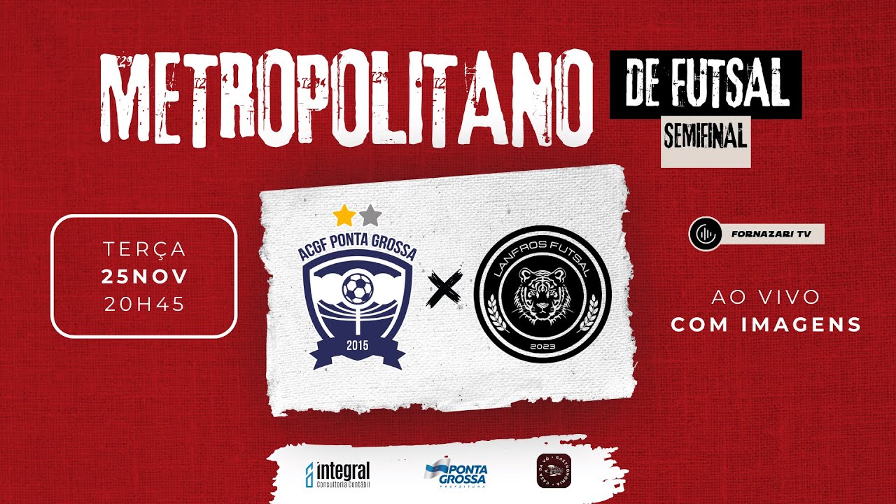 SEMIFINAL: ACGF x LANFROS | AO VIVO COM IMAGENS (Metropolitano de Futsal)