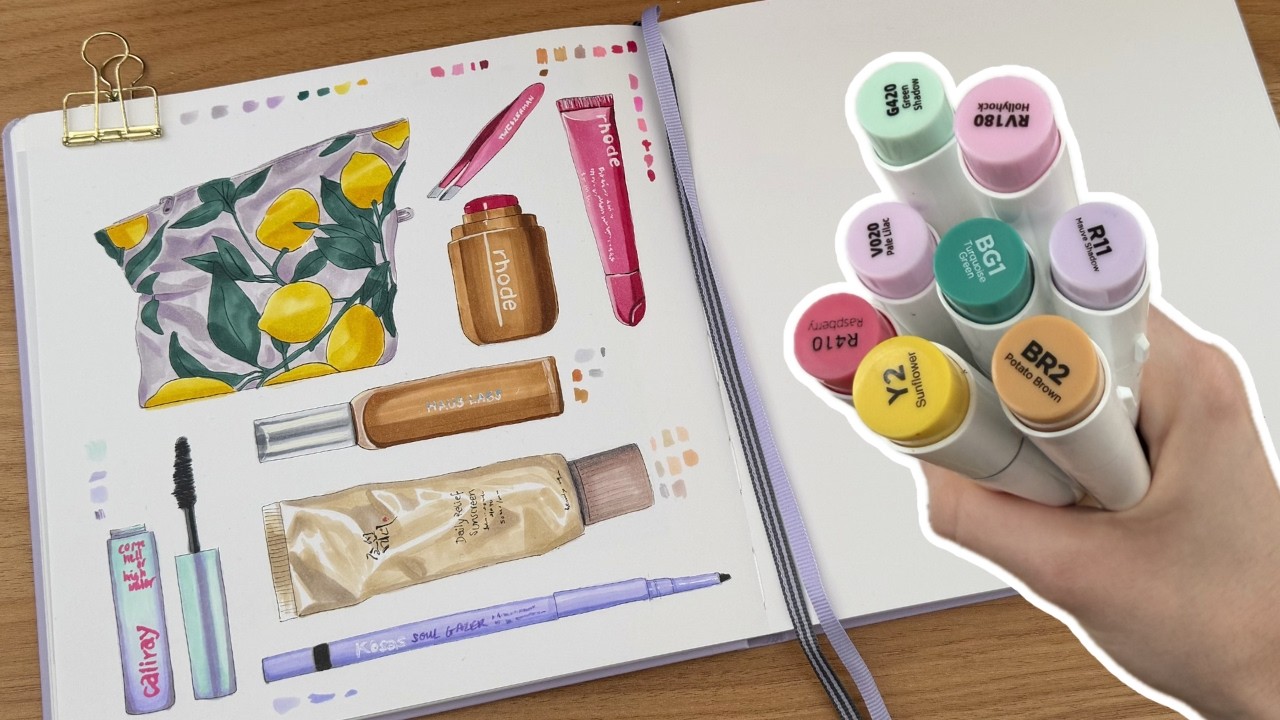 illustrate with alcohol markers easily 🖊️ (no blending!)