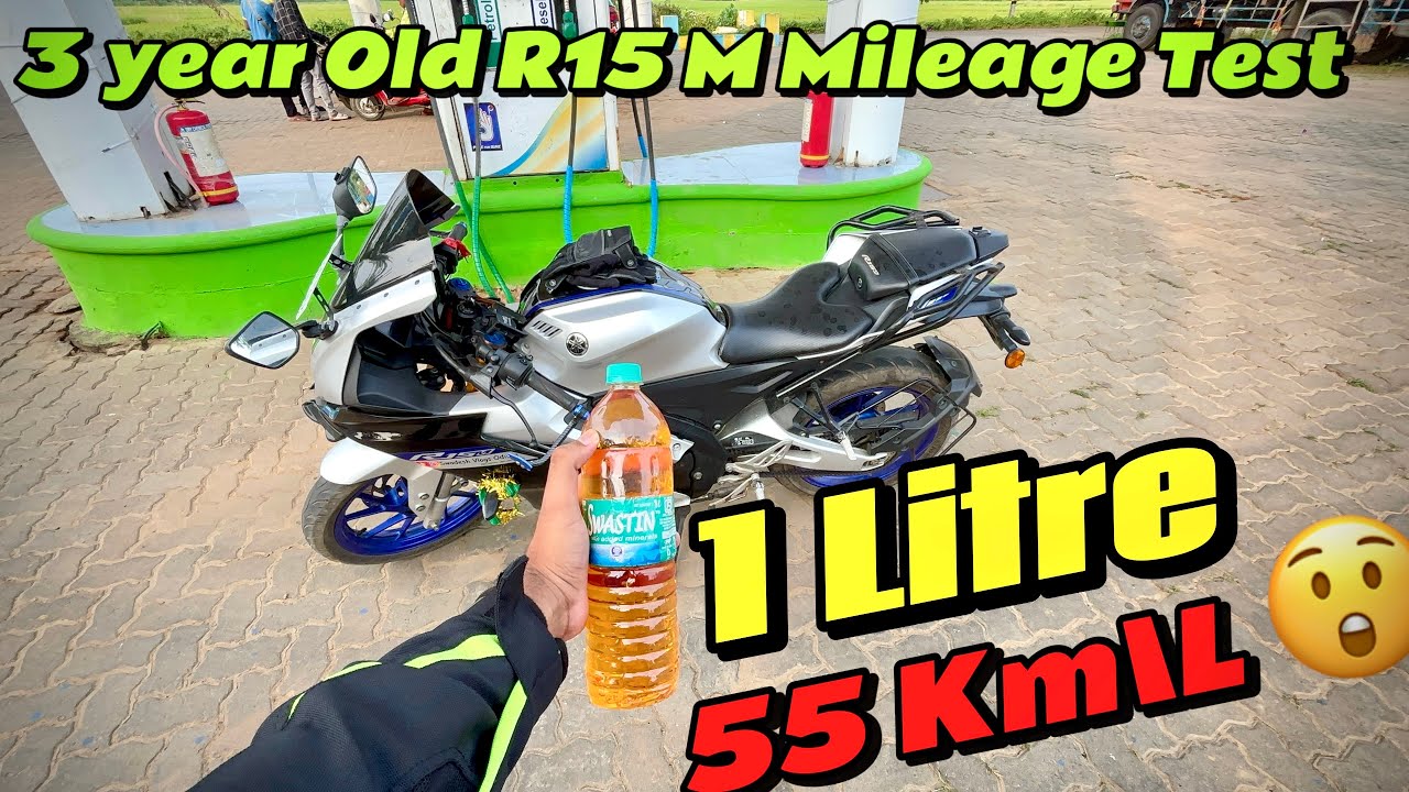 Yamaha R15m Mileage Test😱 |1litre MileageTest 🔥2025 Top Model R15M | Odia Motovloger 