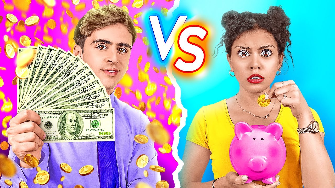 RICH VS BROKE STUDENT | Being Popular for 24 Hours! Types Of Students At School By 123 GO! CHALLENGE