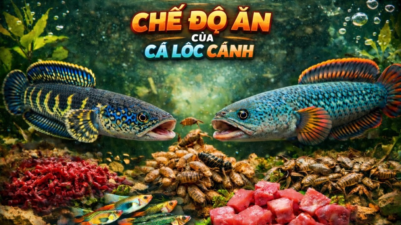 Chế độ ăn cho cá lóc cảnh như nào là phù hợp?