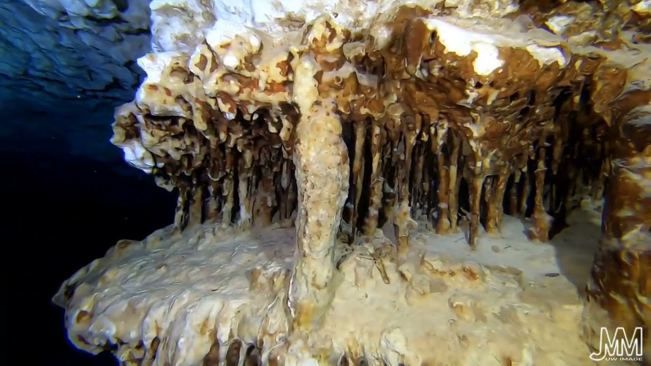 Cave diving at cenote Minotauro