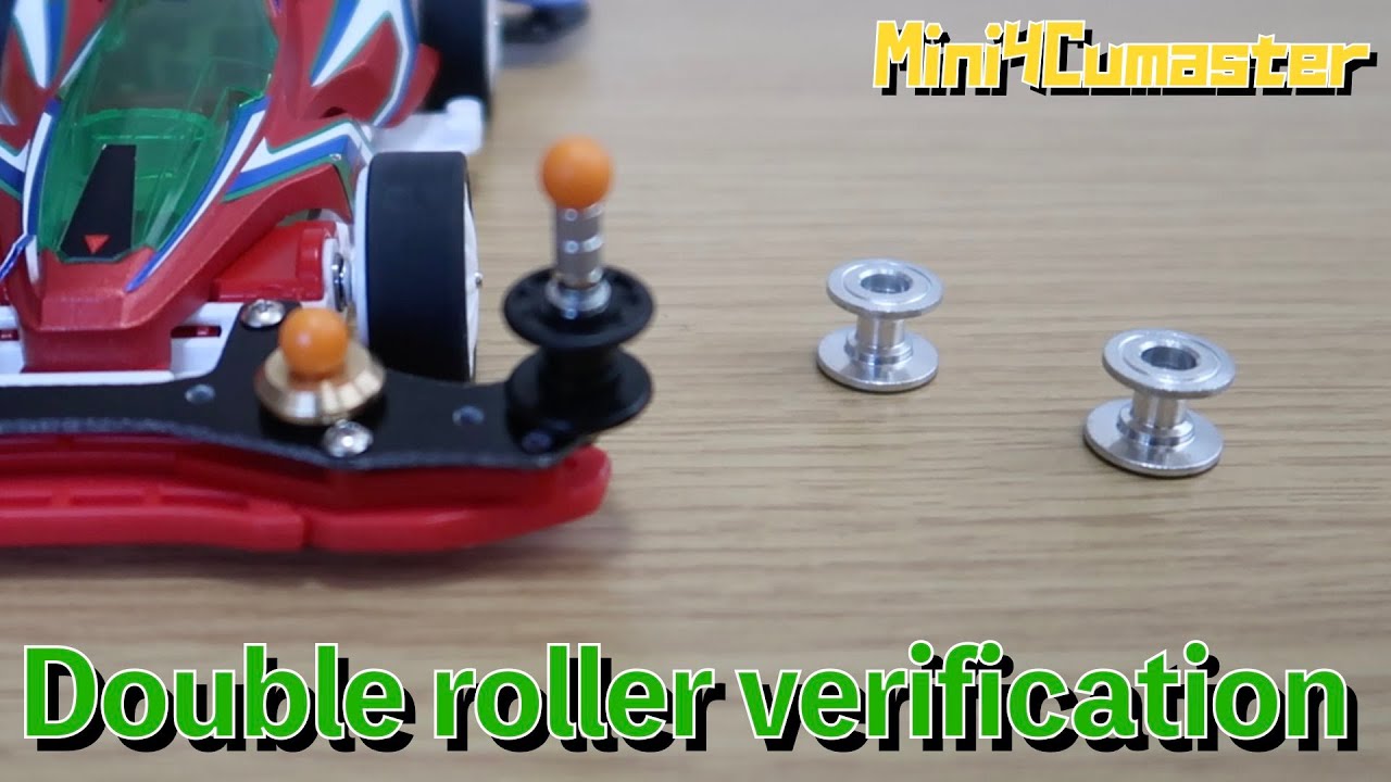 【Mini4WD】Is it a revolution in double rollers!? Low friction plastic and aluminum【Mini4Cumaster】
