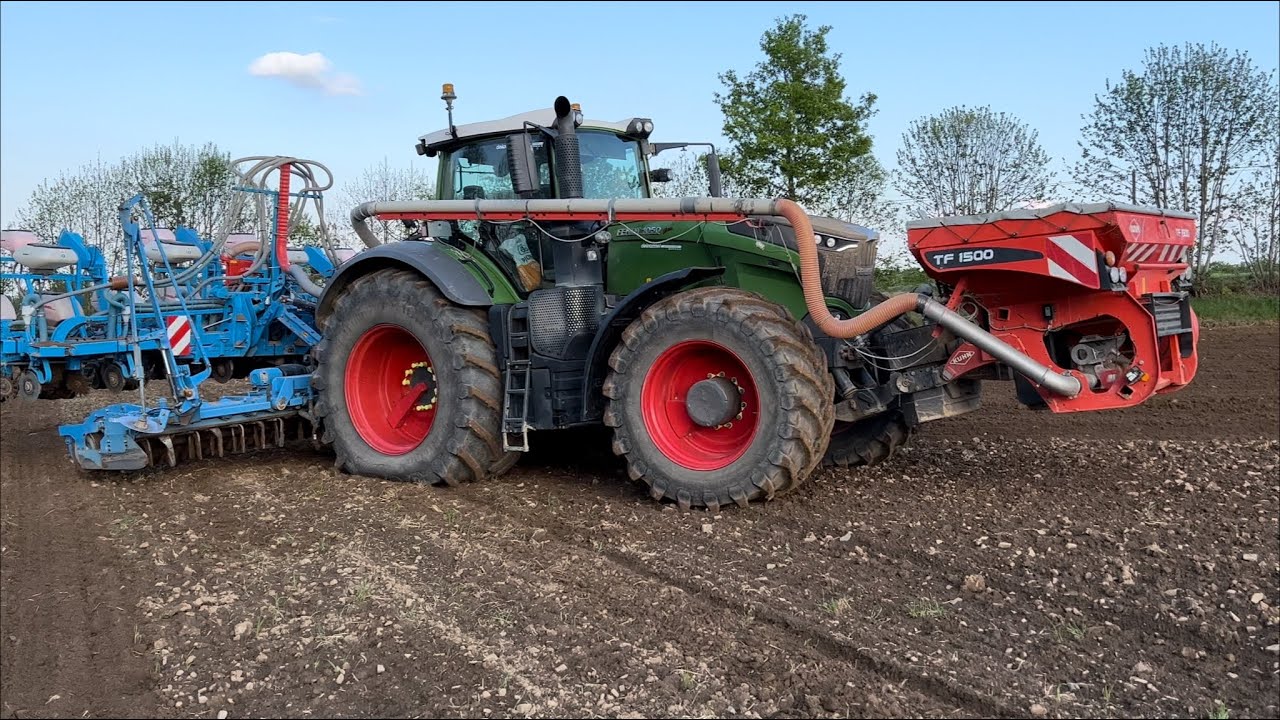 SEMIS DU MAÏS 2022 /nouveau tracteur 1050 Fendt /Trémie frontale TF 1512/semoir a mais lemken