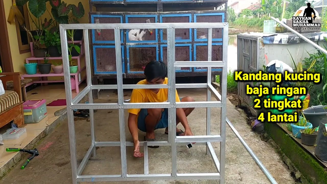 Tutorial lengkap cara membuat kandang kucing 2 tingkat
