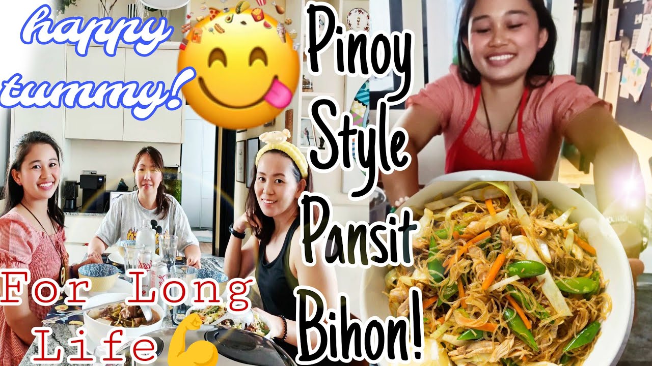 PINOY STYLE PANSIT BIHON GUISADO ALA MARY RECIPE 😀 Raw Cooking Vlog #ofwlife