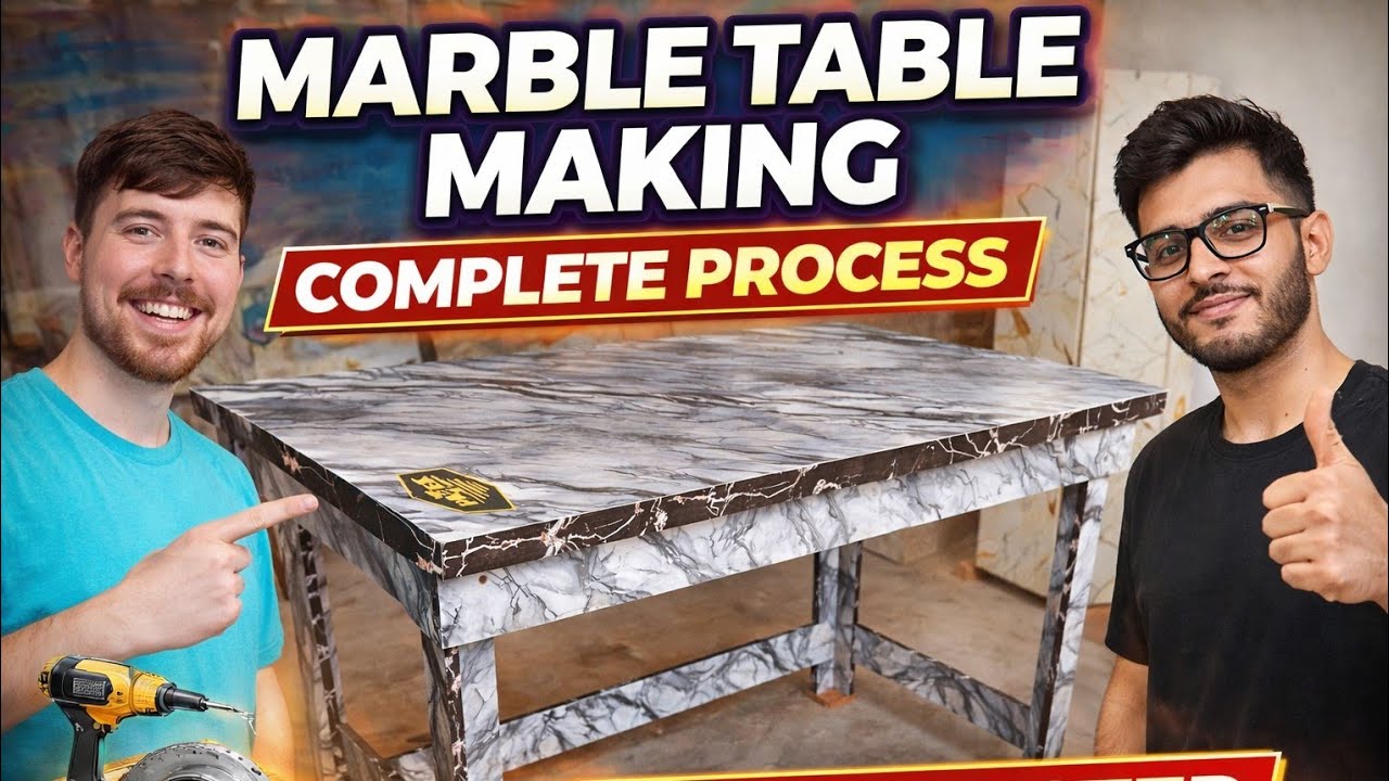 Modern Marble Design Table Making | Complete Process | Handmade Furniture 