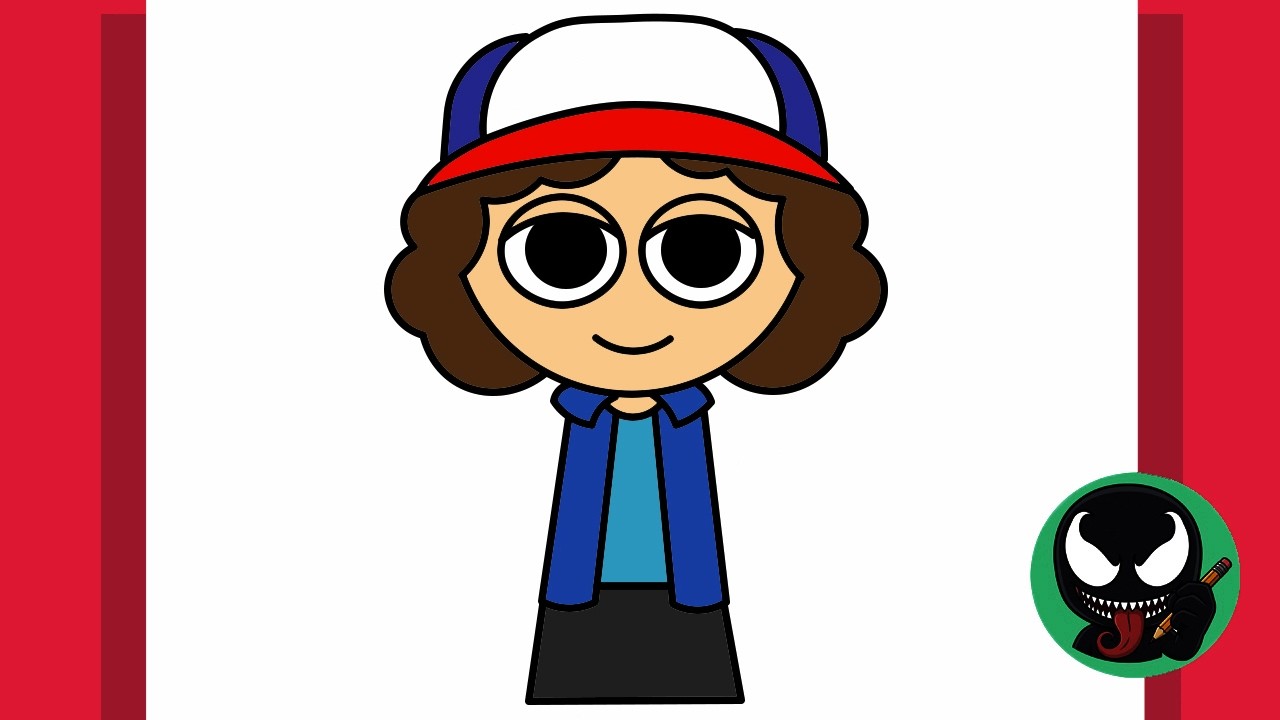How to draw DUSTIN Sprunki | Stranger Things | Step by step