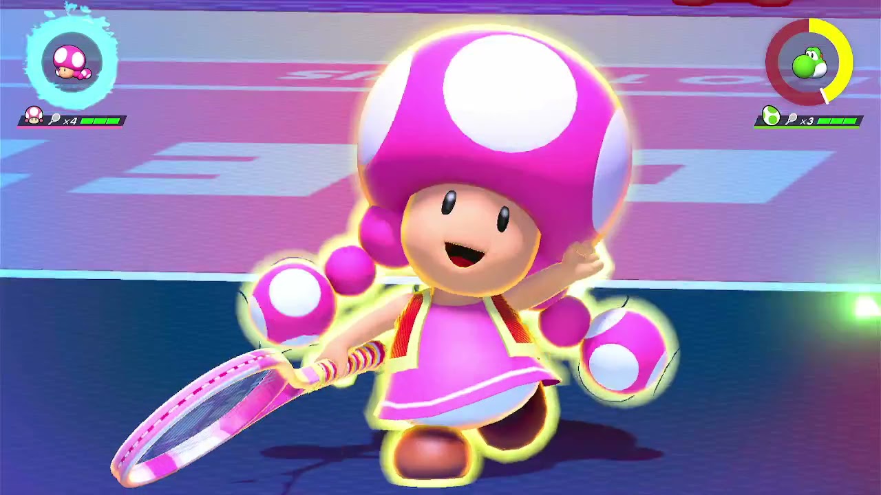 Mario Tennis Aces - Toadette vs Yoshi