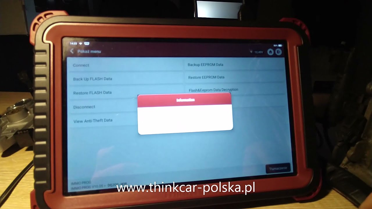 THINKTOOL / THINKCAR ProG Klonowanie sterownika skrzyni DSG DQ 200 MQB