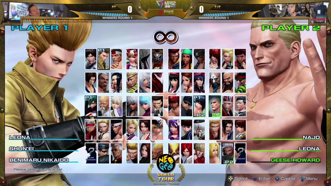 ET vs ZJZ (曾家鎮) - KOF XIV Neo Geo World Tour Season 1 Global Finals Losers Round 2