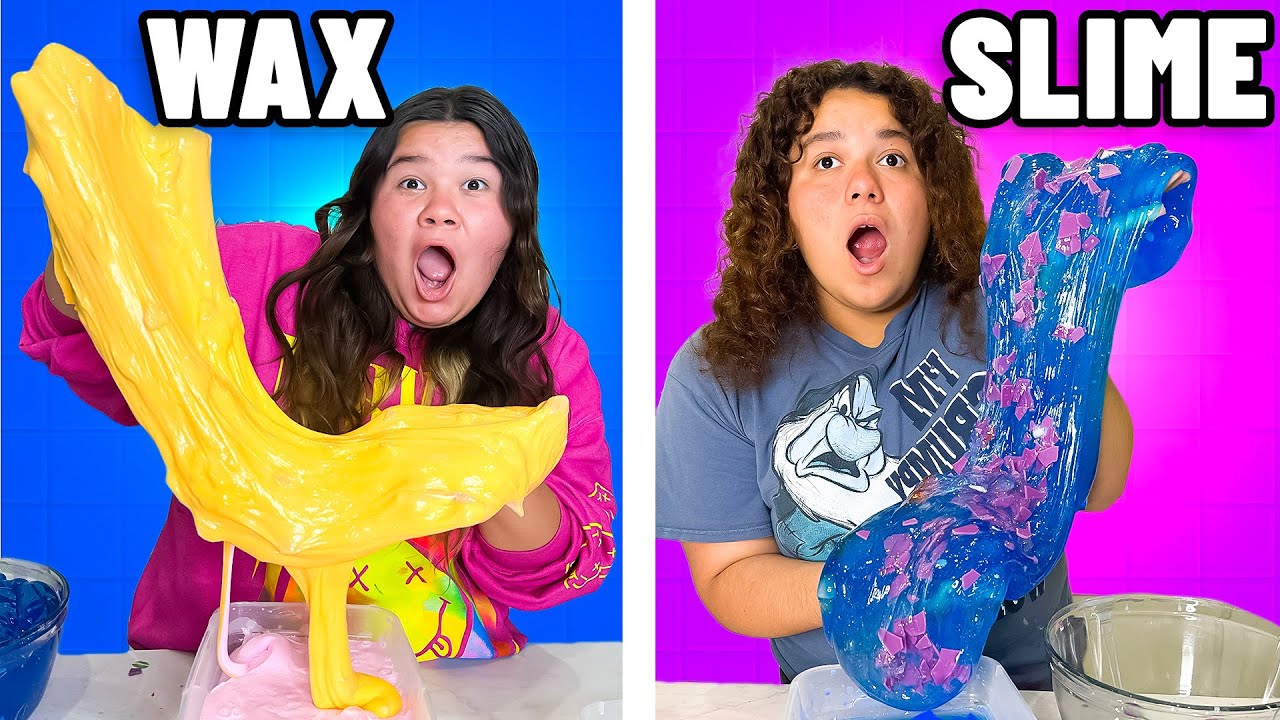 Pouring WAX On SLIME?! Satisfying Wax Slime!!
