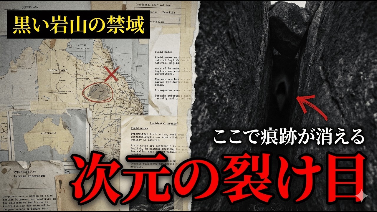 【都市伝説】遺留品すら完全に消えさる。オーストラリア最悪の禁忌「黒い山」に口を開く底なしの裂け目【ゆっくり解説】