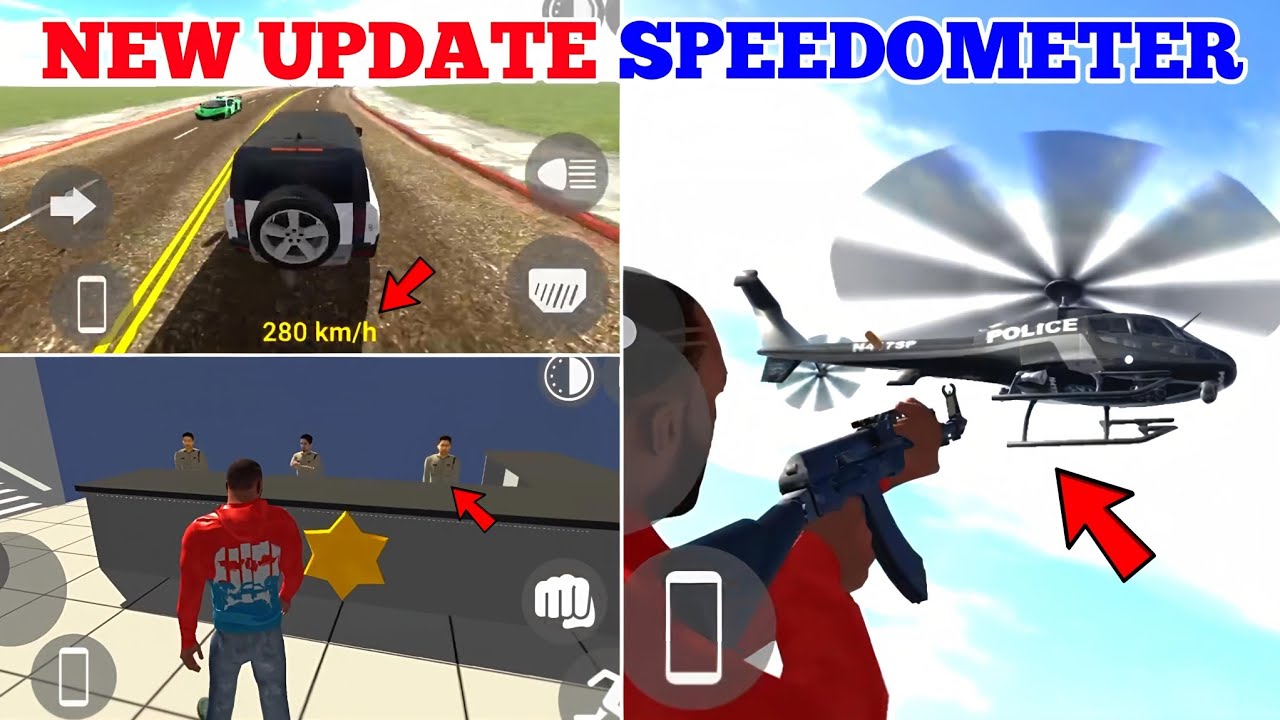 Finally New Update of Indian Bike Driving 3D 🤯🔥| Speedometer+Police Helicopter 😍| Harsh in Game