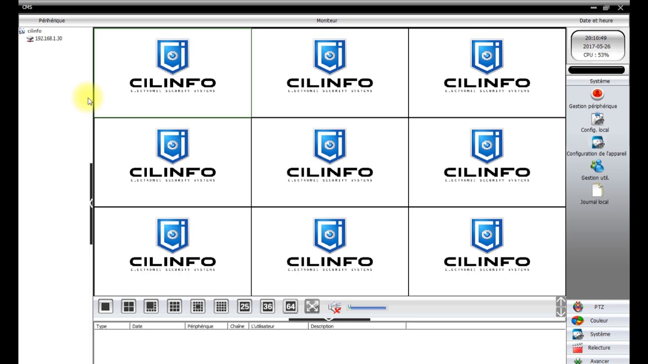 Paramétrage de l'application CMS PC Xmeye pour caméra de surveillance