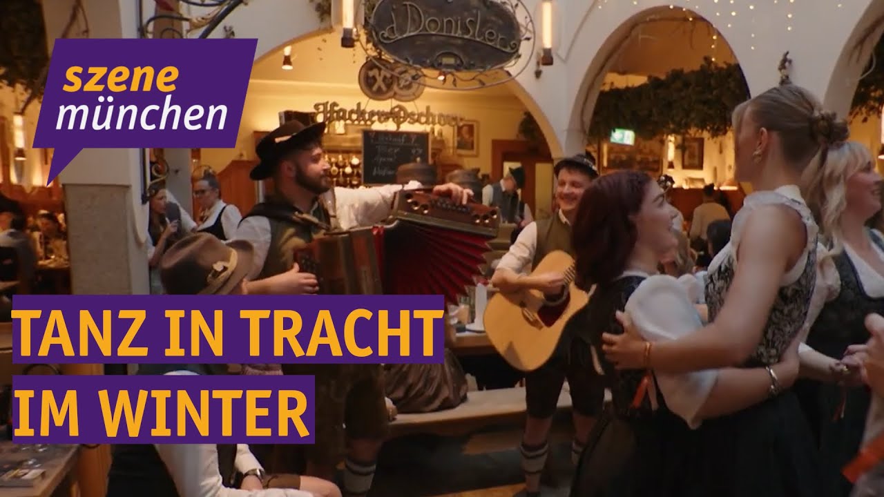 Tanz in Tracht im Winter