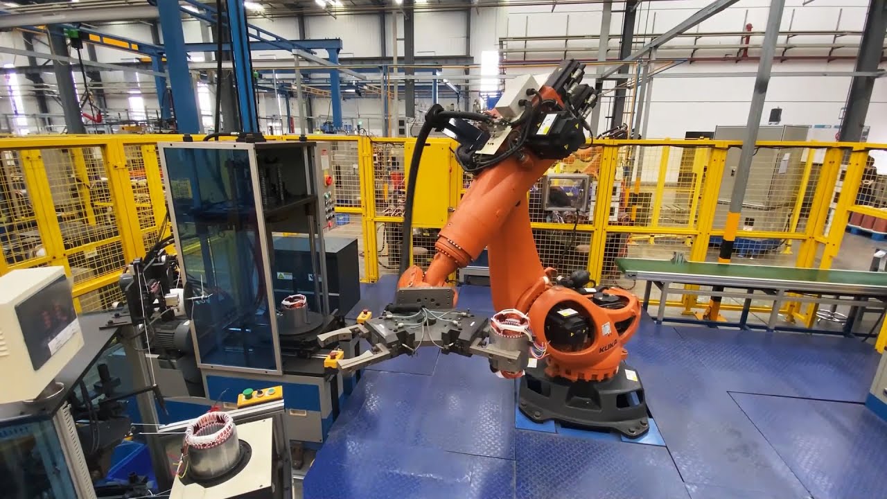 Automatic industrial motor stator production line manufacturing process