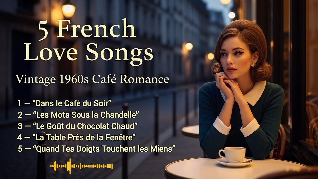 Soft French Love Songs 💕 A Vintage 1960s Paris Café Collection of 5 Romantic Chansons