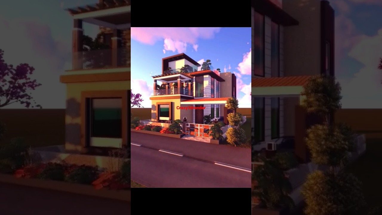 3D Elevation Design #3dWalkthrough #3danimationwalkthrough #crazy3drender