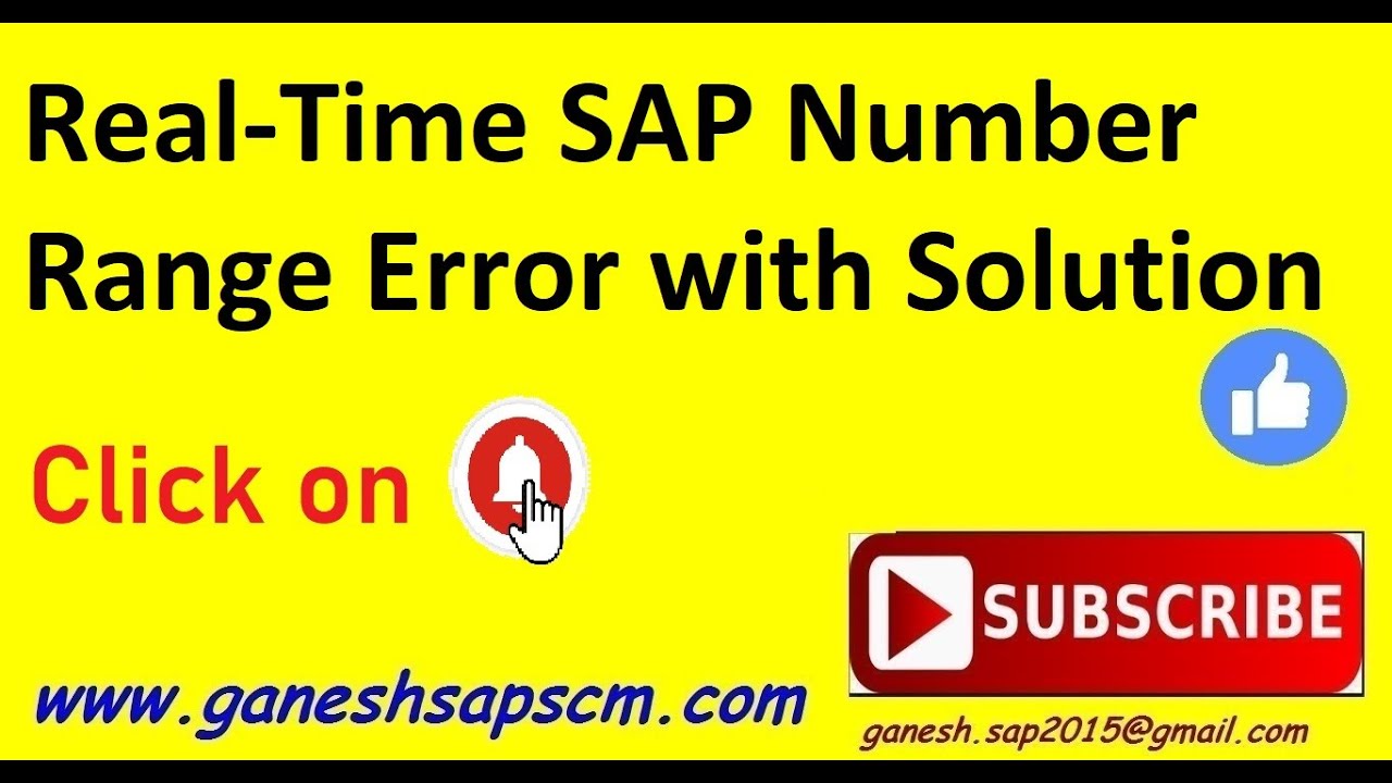 Real-Time SAP Number Range Error with Solution || SAP Real-Time Support Tickets || SAP Best Videos