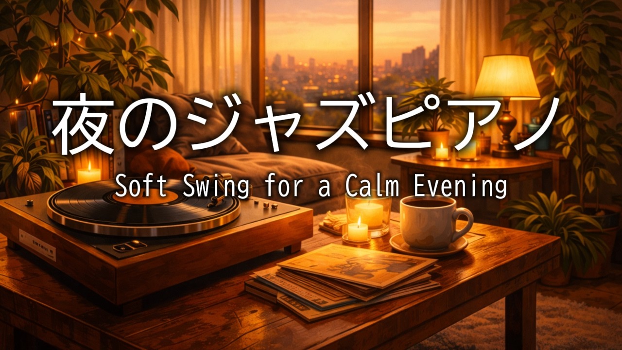 夜のジャズピアノ｜Soft Swing for a Calm Evening｜作業・カフェ気分｜Wed｜【作業用BGM】
