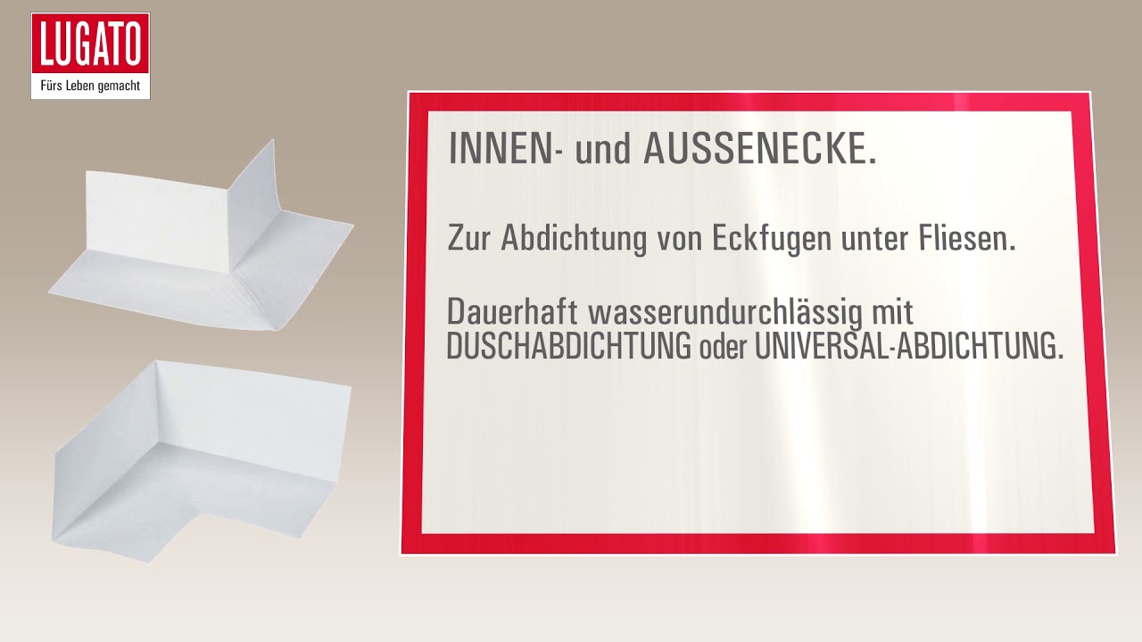 Dusche und Bad sicher abdichten | LUGATO I Produkte für die perfekte Abdichtung