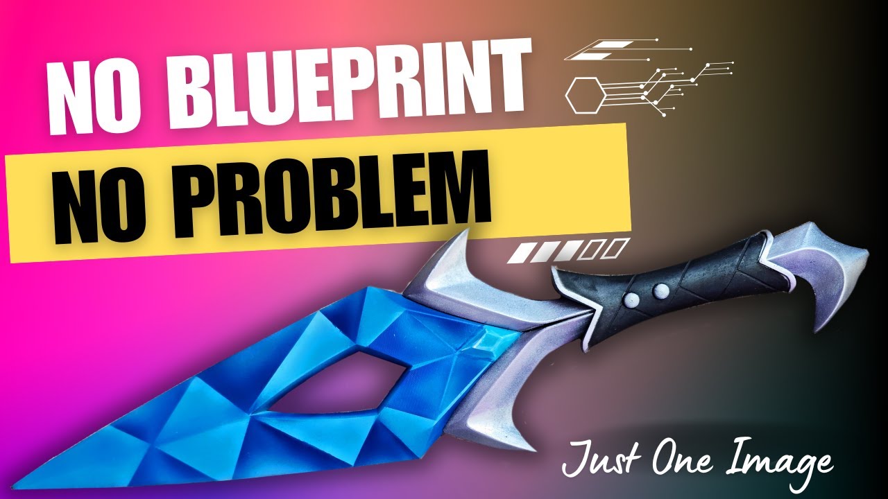 K/DA Akali’s Kunai in SOLIDWORKS - Built from Scratch Using Just a Reference Image