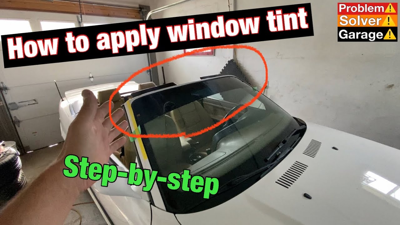 How to tint a strip on your windshield. How to tint windows. How to apply window tint.