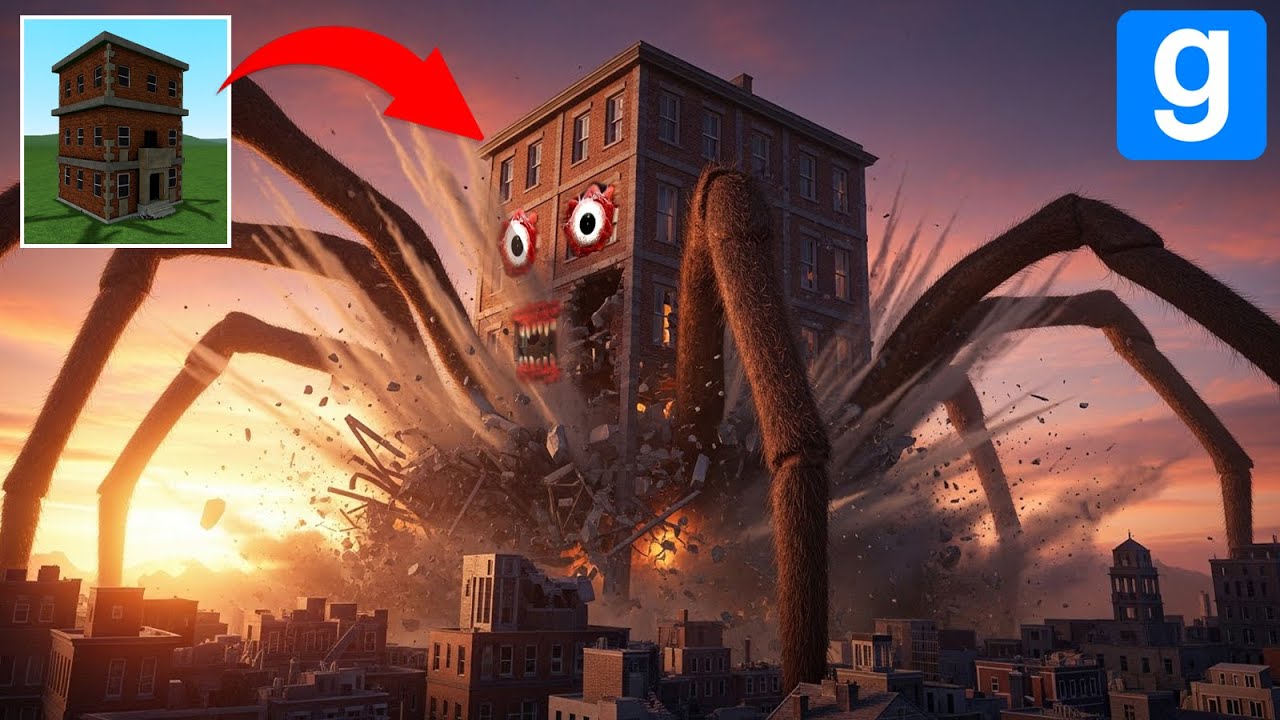 EVERYTHING TURNS INTO MONSTERS: BUS EATER, HOUSEHEAD, LIGHTHOUSE MONSTER, LIVING BUILDING in GMOD!!
