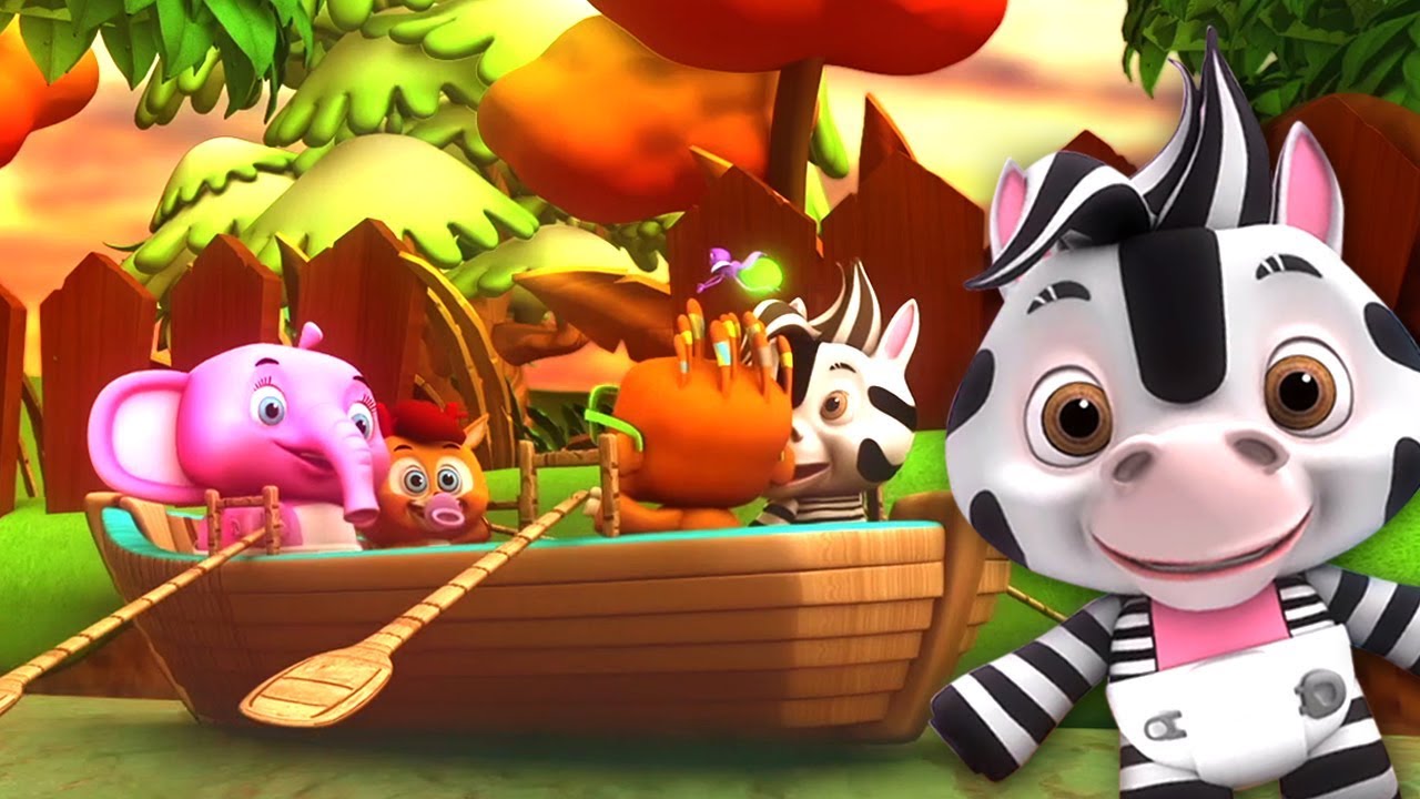 rad rad rad båten din | Båten rim | Barnesanger på Norsk | Row Row Your Boat | Kids Tv Norsk