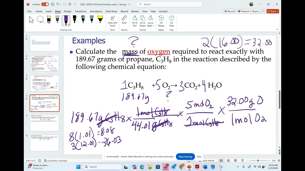 2026 Chem Stoich Examples - January 13, 2026 10:23 AM