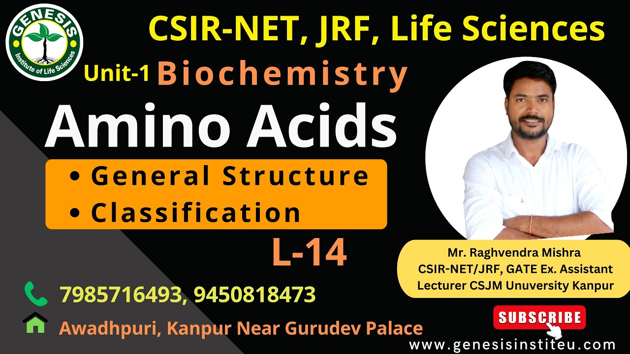General Structure & Classification of Amino Acids | Biochemistry#genesis_institute