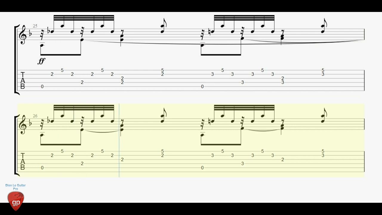 Fernando Sor - Study No.12 Op.31 - Guitar Pro Tab