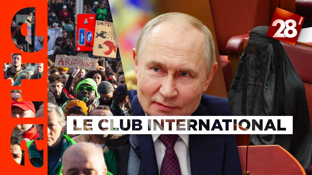 Gr&egrave;ves, paix en Ukraine, extr&ecirc;me droite en Australie : Le Club international | 28 minutes | ARTE