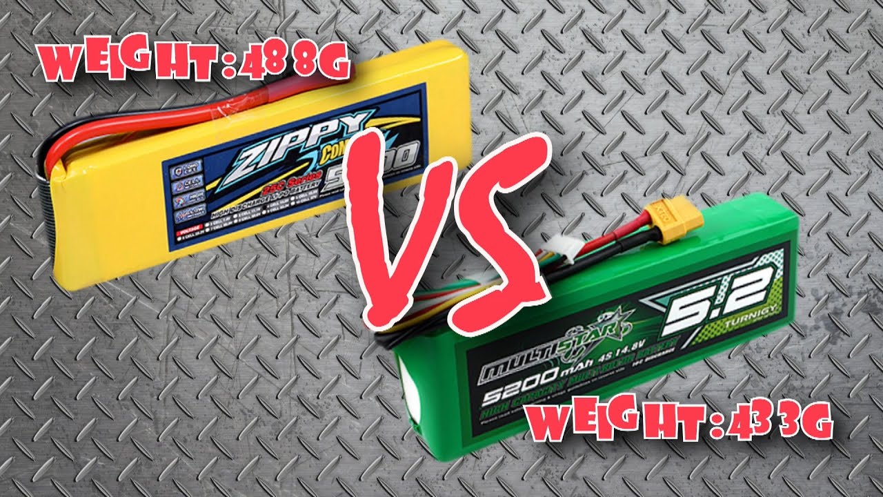 Multistar High Capacity 4S 5200mAh VS ZIPPY Compact 5000mAh