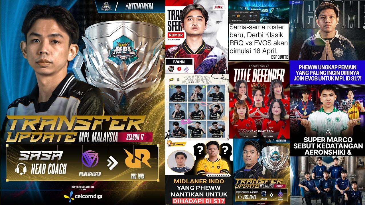 WELCOME RRQ SASA COACH RRQ TORA MPL MY S17 !! ALBERTTT AJAK PHEWW KE EVOS ! JADWAL RRQ VS EVOS