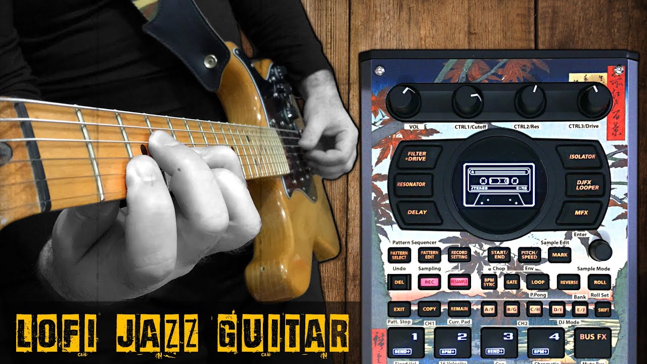 Making a SP-404MKII Lo-Fi Jazz Beat // Recording Guitar (Amp Sim), Chopping Drum Break & Tape...etc