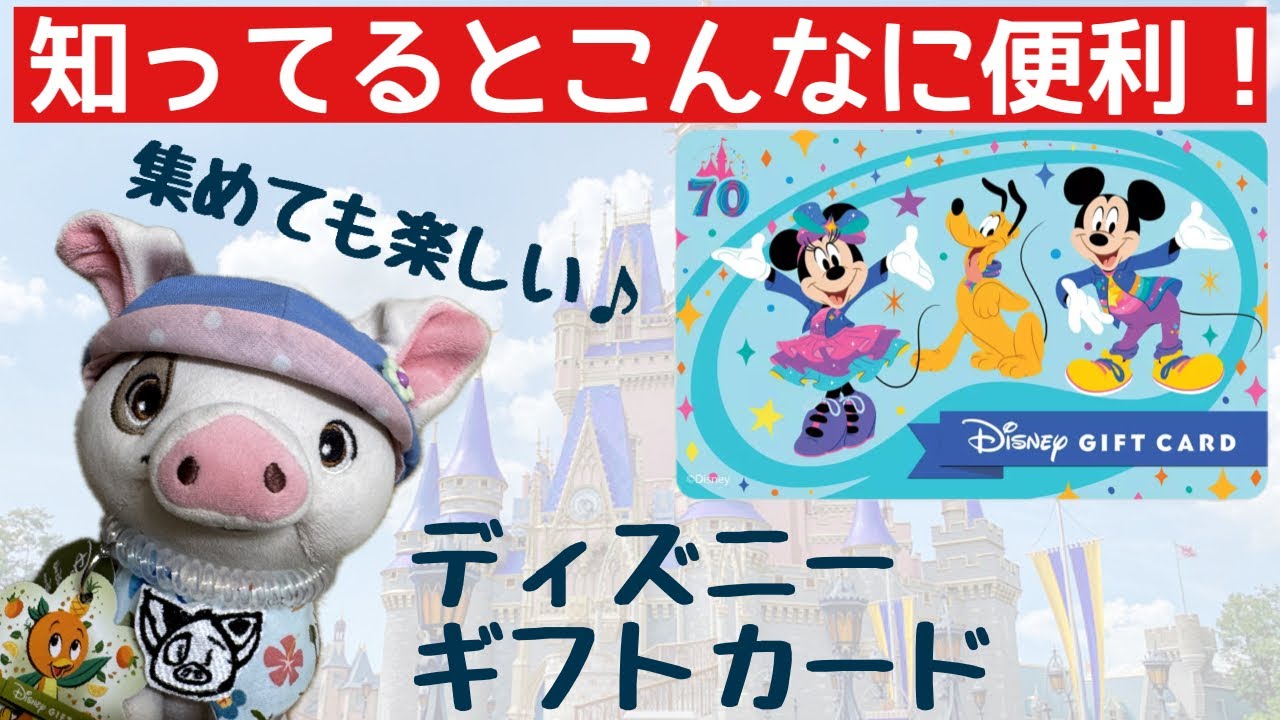 【改訂版】アメリカのディズニーで使えるディズニー・ギフトカード🏰知っていると便利でお得なことが色々❣️コレクションしても楽しい🐷🎶