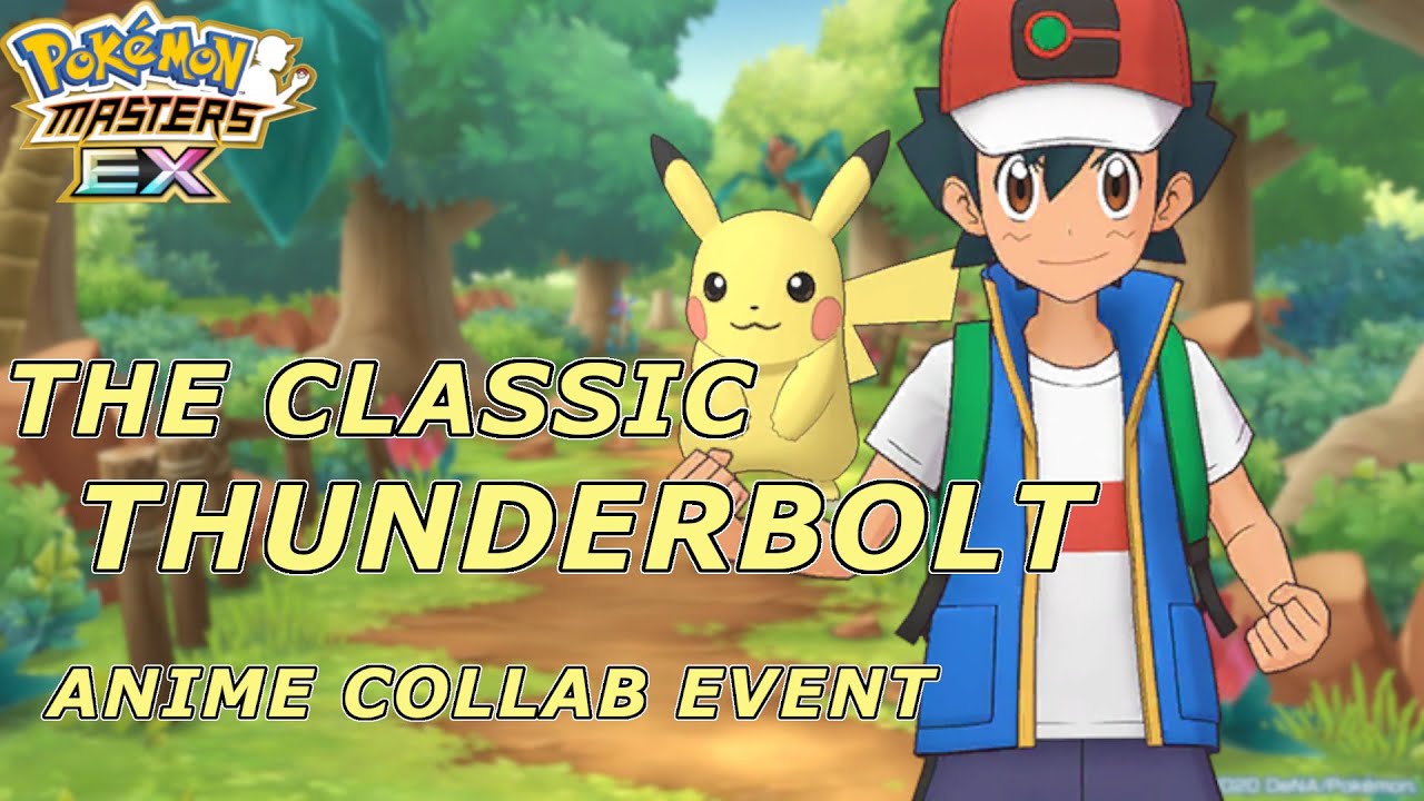 Pokemon Masters EX - The Classic Thunderbolt Ash & Pikachu Anime Collab Event FULL Story