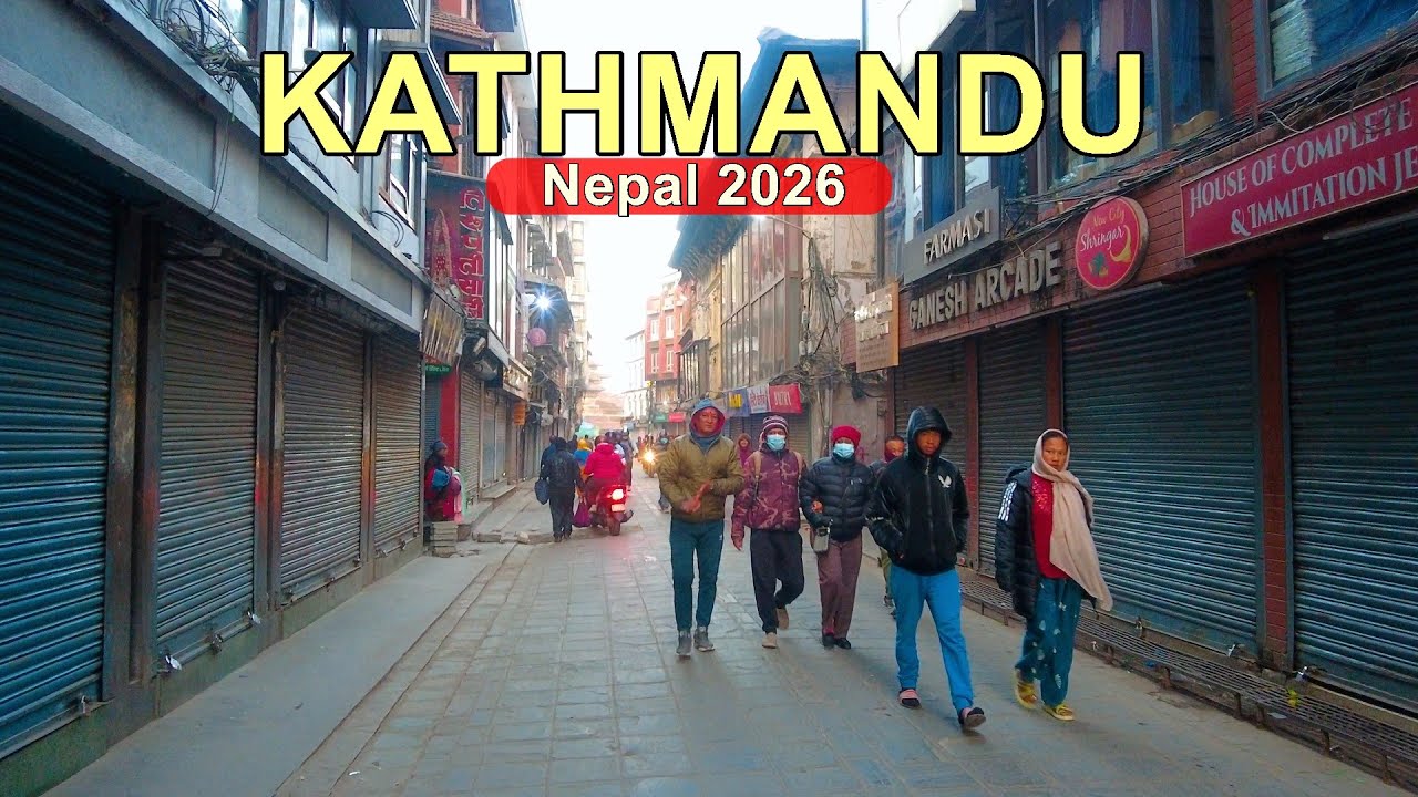 Winter Saturday Morning Life in Nepal 🇳🇵 2082 - 4K Walking Through Heart of Capital City of Nepal🇳🇵